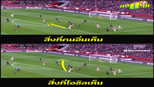 สถิติการผ่านบอลของ เมซุต โอซิล ในเกมพบกับ เบิร์นลี่ย์