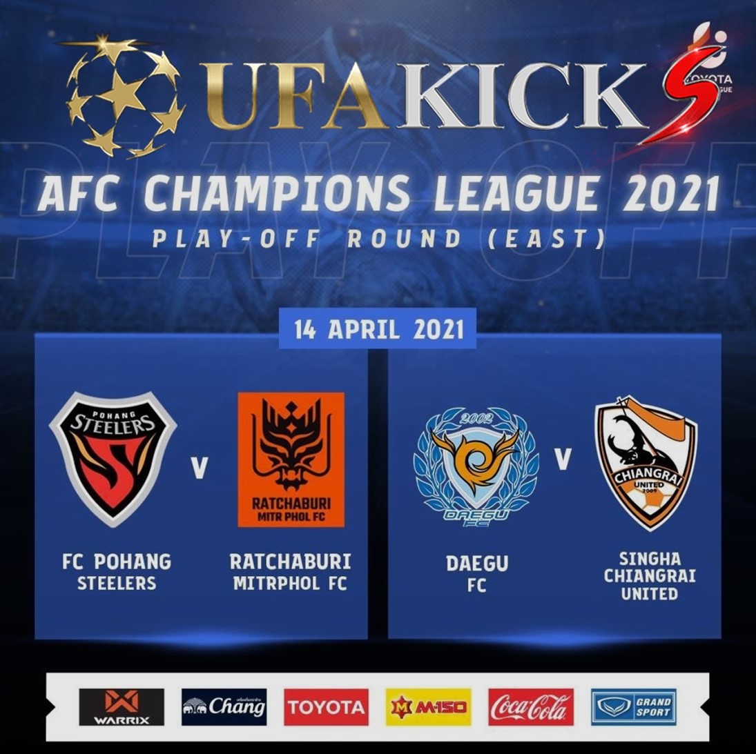 &ldquo; เอเอฟซี &rdquo; ยืนยัน &ldquo; บีจี &ndash; ท่าเรือ &rdquo; เตะเพลย์ออฟรอบแรก 14 เมษายนนี้