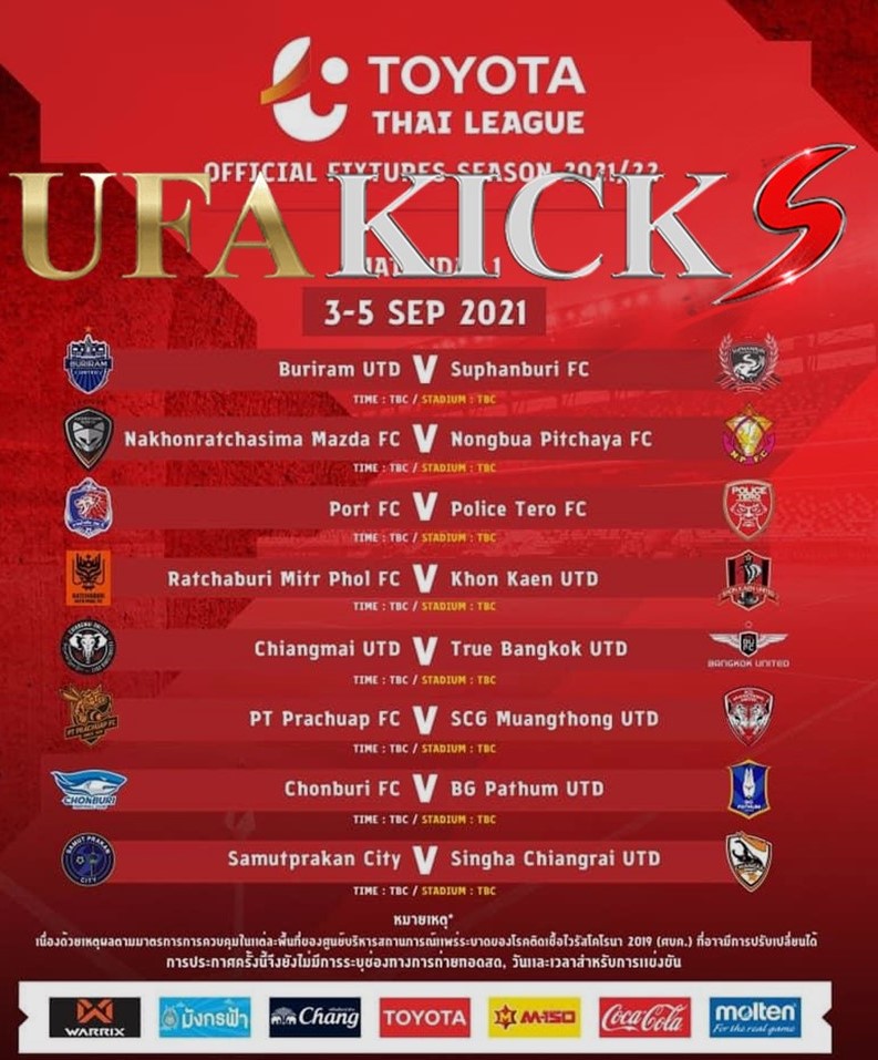 คลอดแล้วโปรแกรม &ldquo; ไทยลีก &rdquo; สัปดาห์แรก &ldquo; บิ๊กแมตช์ &rdquo; ชลบุรี พบ บีจี