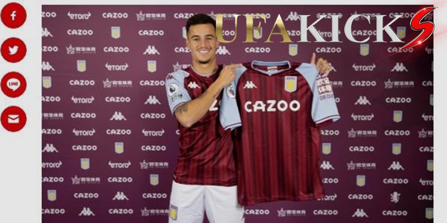 &ldquo;คูตี้&rdquo; ชูเสื้อกับสโมสรใหม่ วิลล่า อย่างเป็นทางการ